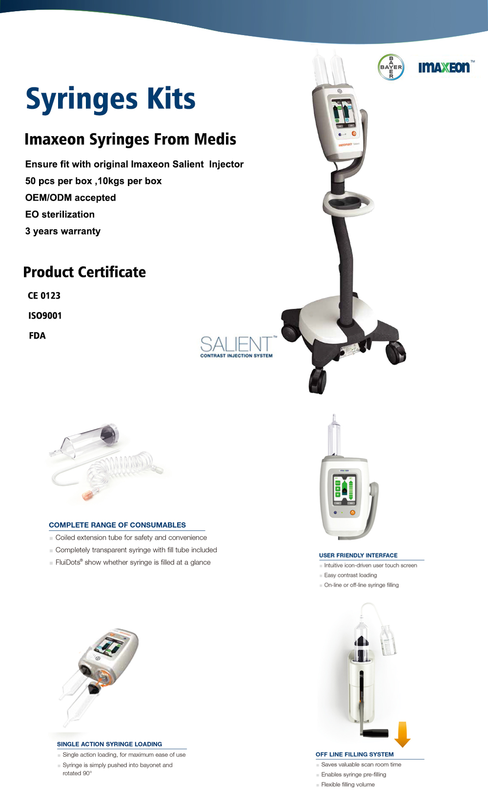 Bayer Medrad Imaxeon Salient Dual Ct Injector Systems Ct Mri Angio